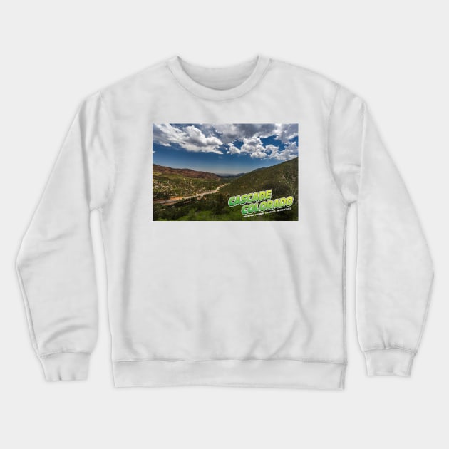 Cascade Colorado from Pikes Peak Highway Crewneck Sweatshirt by Gestalt Imagery